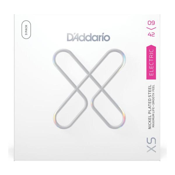 D’Addario XSE0942-3P ×1 エレキギター弦 3セットパック XS Nickel Round Wound Super Light .009-.042/メール便発送・代金引換不可
