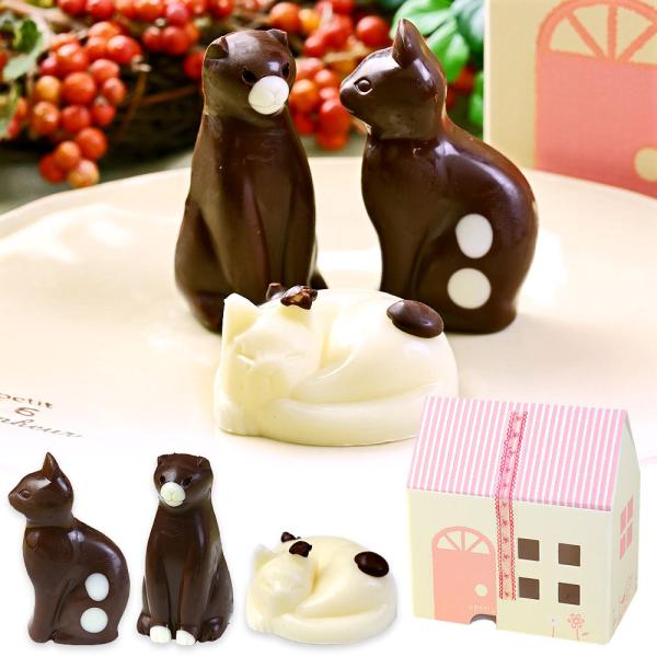 ホワイトデー 2023 お菓子 ねこ チョコレート 3個入り スイーツ ギフト かわいい 動物 猫 プレゼント 子供 チョコ お返し 面白い 個包装