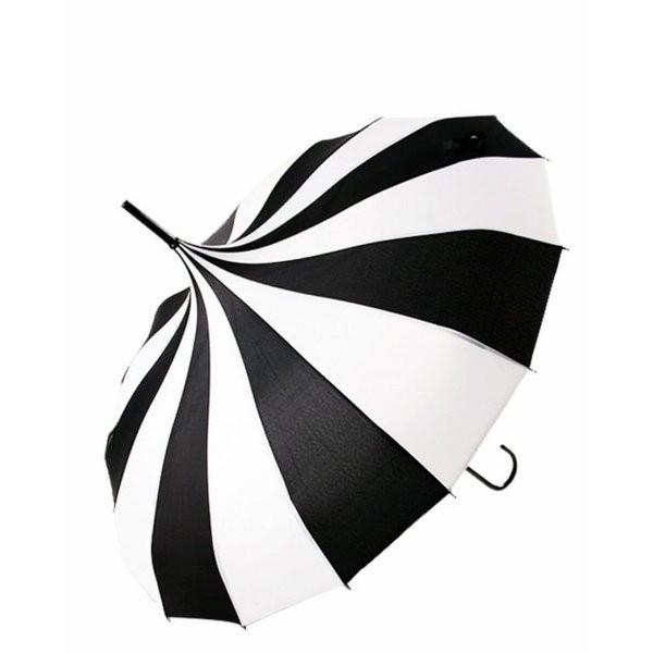 パゴダ傘 パゴタ傘 サーカス傘 アンブレラ ボーダー ゴシック