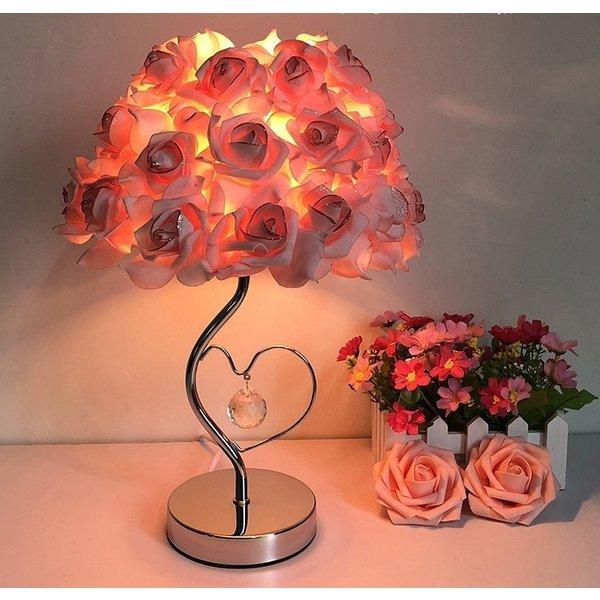 在庫限り薔薇 ローズランプ レッドorローズピンク ROSE 花 大輪 LED バラ スタンドライト 照明 ランプ ライト フラワー 個性的 プレゼント