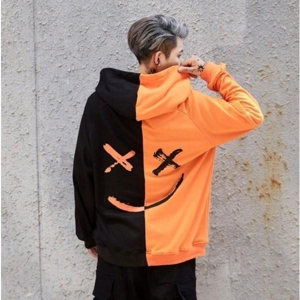 スマイルパーカー フードパーカー メンズ パーカー 長袖 秋 冬 スウェット 個性 ストリート系 ヒップホップ系 メンズ パーカー 19 1029 1 Aio 通販 Yahoo ショッピング