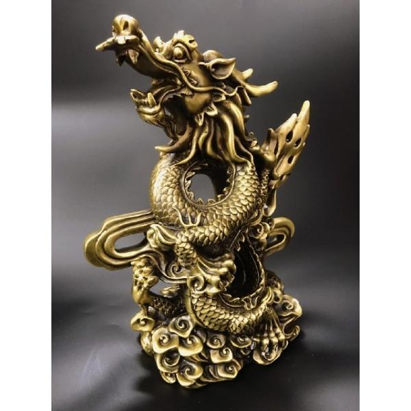 昇龍 銅製 置物 開運厄除 祈願成就 ドラゴン 風水 アイテム 龍 竜 龍神