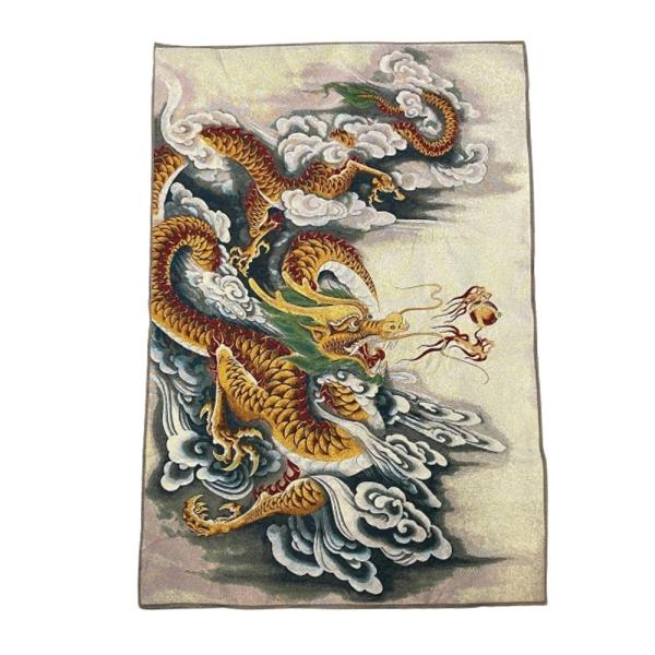 龍の刺繍　開運　龍神 Amazon.co.jp: 風水 龍 ドラゴン 刺繍 赤龍 青龍 タペストリー
