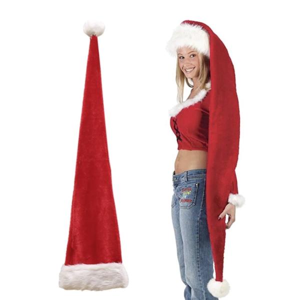 ハロウィン コスプレ パーティー クリスマス 帽子 サンタさん ロング帽 155cm 被り物 Xmas Christmas 仮装 パーティーグッズ イベント用品 変装 在庫限り