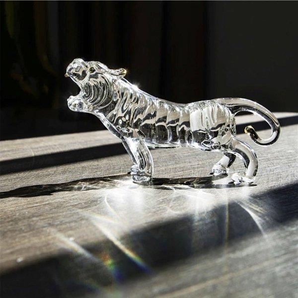 風水 虎 クリスタルガラス トラ 置物 16cm 透明 クリア 干支 おしゃれ