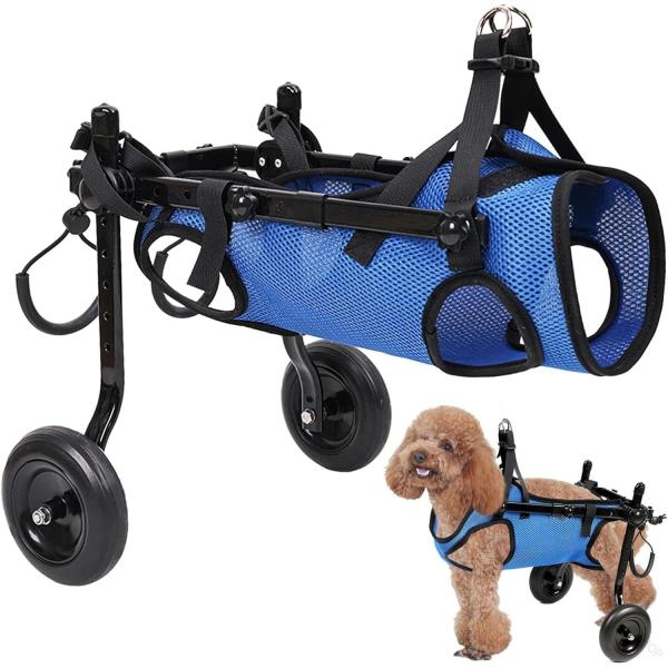犬の歩行補助具 犬用車椅子 ペット歩行器 歩行補助 軽量設計 犬介護 補助輪付き 犬用カート サイズ調整可能 ２輪犬用カート 犬リハビリ用具 犬ヘルスケア ペット
