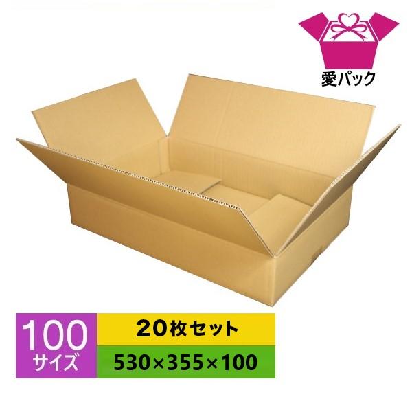 愛パックダンボール ダンボール箱 強化段ボール 100サイズ 20枚
