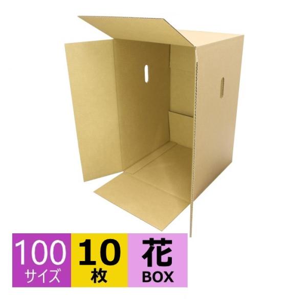 ダンボール箱 段ボール 100サイズ 10枚 宅配 日本製 無地 フラワー用