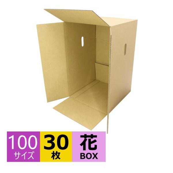 ダンボール箱 段ボール 100サイズ 30枚 宅配 日本製 無地 フラワー用