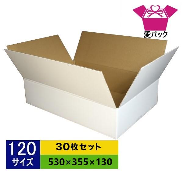 スーツ 背広 コート 衣類 ダンボール箱 収納 ボール 白 120サイズ 浅め 薄型 浅い 30枚セット 段ボール箱 ホワイト