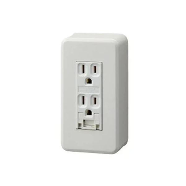 東芝ライテック (手配品) 露出ET付接地ダブルコンセント DC1182E(WW