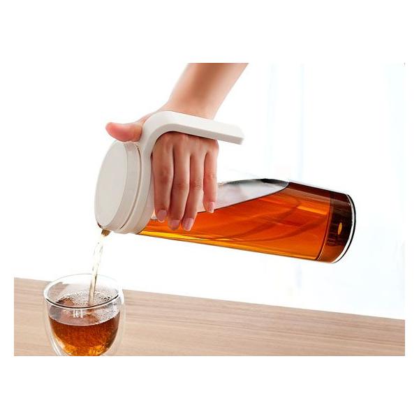 麦茶ポット 横置き 縦置き 耐熱 1.2L 水差し ピッチャー ウォーターピッチャー 1.2リットル 冷水ポット 冷水筒 おしゃれ コーヒーポット 4fplugjugエア・リゾーム