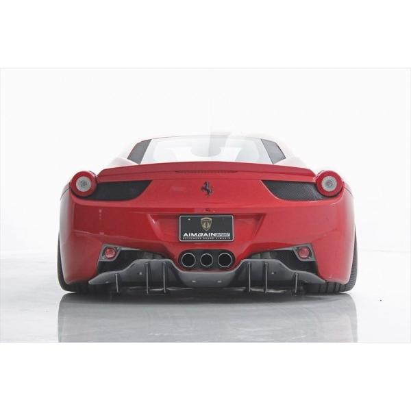 【エイムゲイン】FERRARI 458 Itaria リアディフューザー（交換タイプ） ツヤ無しクリア/綾織