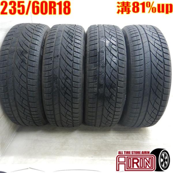 中古タイヤ 235/60r18 スタッドレスタイヤ モモ SUV W-4 4本セット オデッセイ エクストレイル アウトランダー レクサスRX 中古 18インチ