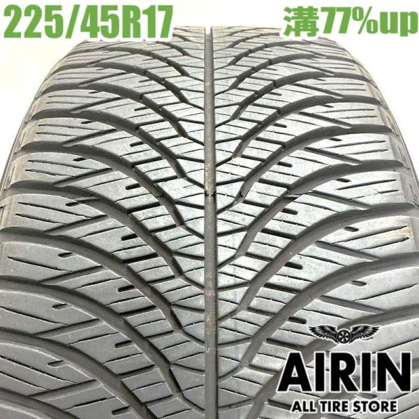 中古タイヤ 225/45r17 オールシーズンタイヤ ヨコハマ AW21 1本 単品 レクサスIS オーリス ブレイド インプレッサSTI 中古 17インチ