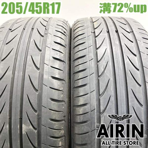 中古タイヤ 205/45r17 タイヤ デリンテ サンダー D7 2本セット ヴィッツ CR-Z ノート ロードスター 中古 17インチ