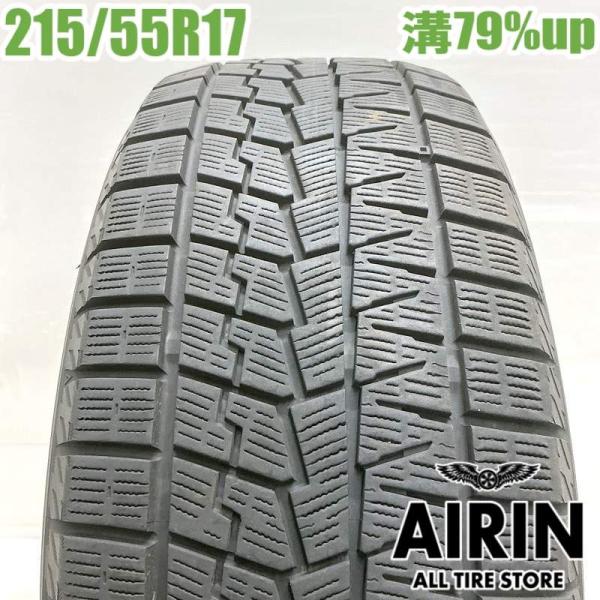 中古タイヤ 215/55r17 スタッドレスタイヤ ヨコハマ アイスガード7 IG70 1本 単品 レクサスHS MIRAI クラウンアスリート 中古 17イン