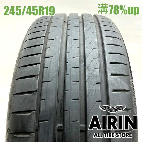 中古タイヤ 245/45r19 タイヤ ファルケン アゼニス FK520 1本 単品 フォレスター エルグランド ディグニティ アウトランダー 中古 19インチ