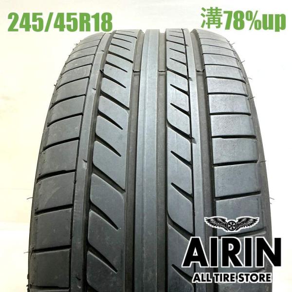 中古タイヤ 245/45r18 タイヤ グッドイヤー イーグル エルエス エグゼ 1本 単品 スカイライン BMW5シリーズ 6シリーズ  中古 18インチ