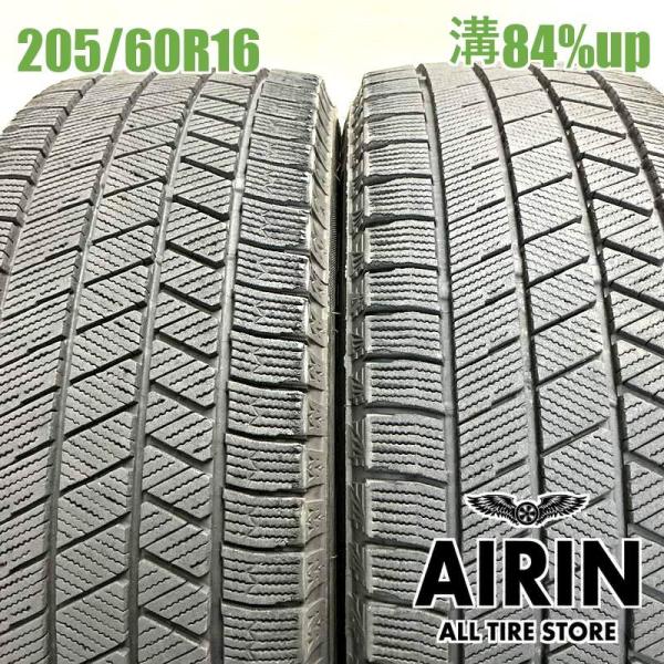 中古タイヤ 205/60r16 スタッドレスタイヤ ブリヂストン ブリザック VRX3 2本セット ノア プリウスα ヴォクシー 中古 16インチ