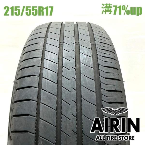 中古タイヤ 215/55r17 タイヤ ダンロップ ル・マン V+ ルマン5+  1本 単品 レクサスHS MIRAI クラウンアスリート オデッセイ 中古 1