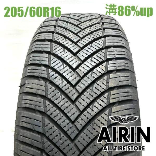 中古タイヤ 205/60r16 オールシーズンタイヤ ミネルヴァ オールシーズン マスター 1本 単品 ノア プリウスα ヴォクシー 中古 16インチ