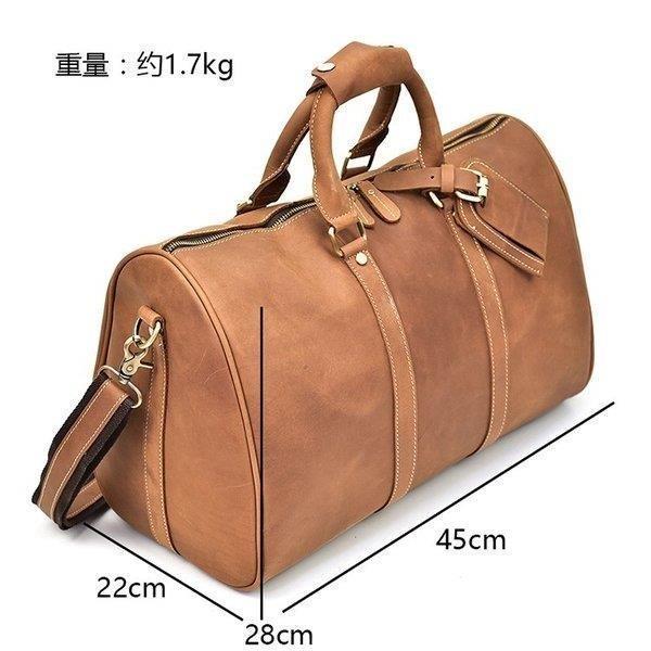 安いそれに目立つ 本革 メンズ ショルダーバッグ 旅行 ボストンバッグ トラベル ゴルフ鞄 機内持ち込み 45cm 底鋲付き 出張 旅行 ブラウン トラベルバング 小旅行 手提げ鞄 レザー 旅行鞄 メンズ 超耐久 本革 ボストンバッグ バッグ Vidaaguacate Com