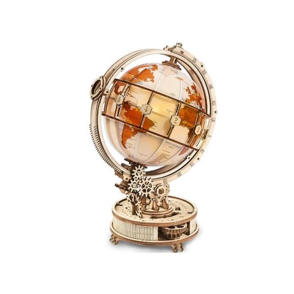 ROBOTIME 地球ランプ【ST003】ROKR ウッドパズル（組立キット）（日本