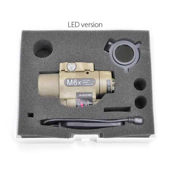 M6Xタイプ LEDフラッシュライト (リモートSW IRフィルター付) FDE POT