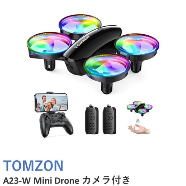 TOMZON A23-W Mini Drone カメラ付き 【ブラック】【機体・送信機