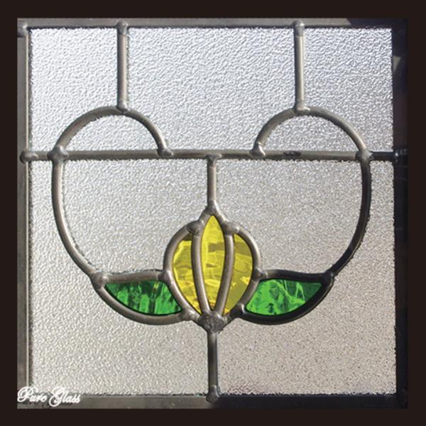 ステンドグラス SH-D35 Dサイズ W200×H200×T18mm ケーム色：ブラック