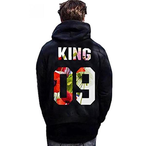 king and queen couple hoodies