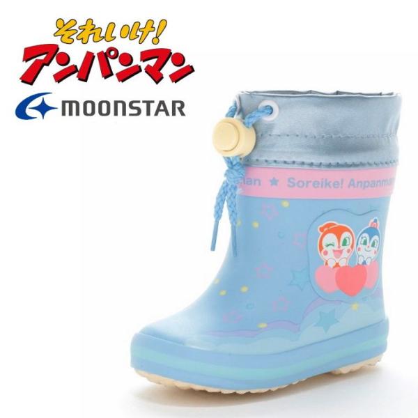 大人気「アンパンマン」のベビー用ラバーブーツです。星空を飛ぶアンパンマンがポイントのデザインです。履口に付いているコードストッパーで紐の絞りを調整することにより、雨雪が靴内に浸入しにくくなります。通園やおでかけにも活躍する一足です。【サイズ...
