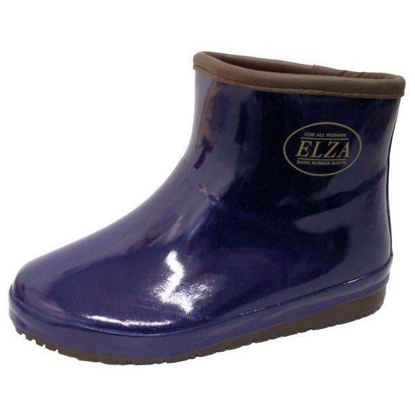 レディース 長靴 冬用 冬物 防寒 レインブーツ ショート丈 エルザ ネイビー N El Nv あい彩 通販 Yahoo ショッピング