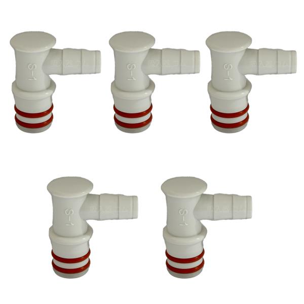 パワースマイルKS-700、パワースマイルハートKS-800、スマイルケアKS-1000、KS-1000C用部品 吸引ホース口（白）5個入りです。型番：140030113【配送方法】(1)ゆうパケット 送料400円（2個まで）・代金引換不可...