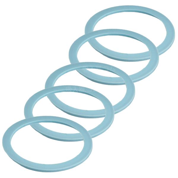 スマイルキュートミニKS-100、パワースマイルKS-700、スマイルケアKS-1000,1000C用部品  吸引瓶/安全瓶パッキン（水色5個入）です。型番：140030162【配送方法】(1)ゆうパケット 送料400円（2セットまで）・代...