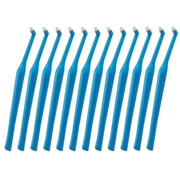 【ワンタフトブラシ】歯科専用 オーラルケア プラウト S (ソフト) ブルー【12本セット】