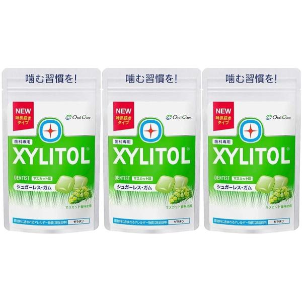 【味長続きタイプ】キシリトールガム ラミチャック マスカット 35g ×3個