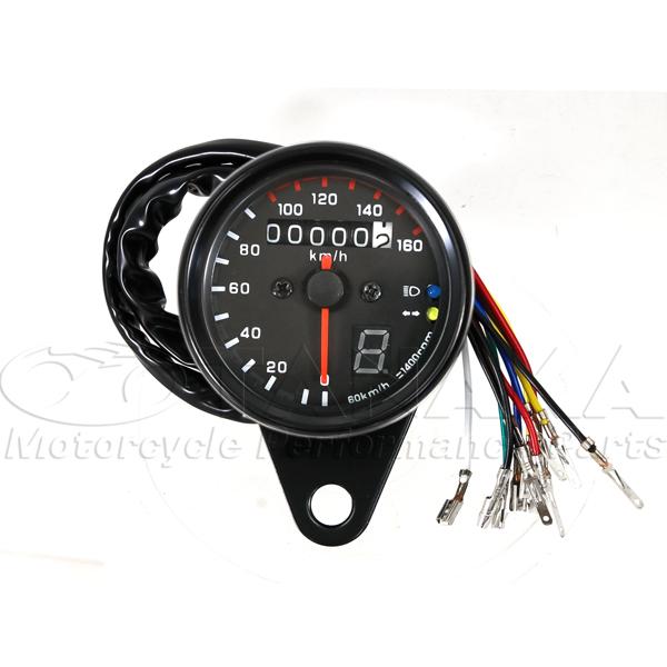 汎用（12V） 160km表示スピードメーター(ギアポジション表示付