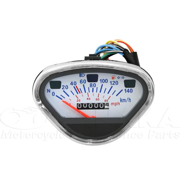 シャリー ダックス スピードメーター ダックスDAX・シャリー用 140km/hスピードメーターホワイトフェイス