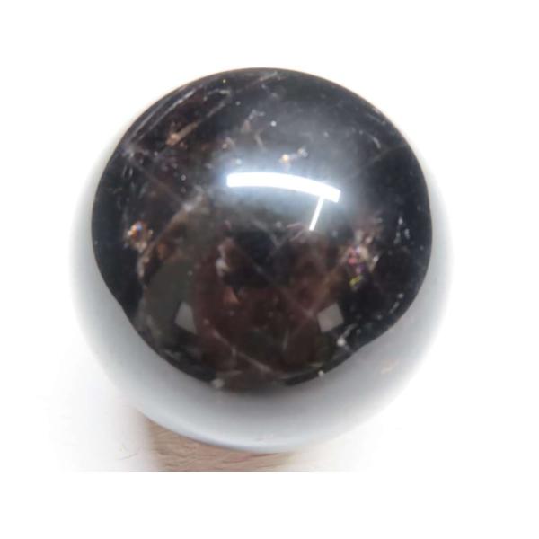 モリオン丸玉　黒水晶　チベット産　魔除け　天然石　鉱物　62mm 大人気の チベット産 最強の魔除け・邪気払いの石 黒水晶【モリオン