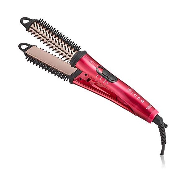 テスコム (TESCOM) ヘアアイロン ブラシタイプ ストレート 26mm 2WAY マイナスイオン付 ione スパークルピンク IPH :ait2e1534c8bb:愛知物販本店 通販 テスコム (TESCOM) ヘアアイロン マイナスイオン付 ストレート 26mm 2WAY スチーム機能 ione スパークルピンク IPW