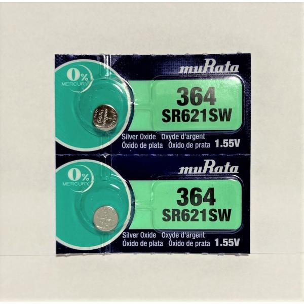 新品 ボタン電池 SR621SW（364）2個使用推奨期限 2027年4月生産地：国産村田製作所■ご注意事項■入荷時期により商品パッケージデザイン（メーカーロゴあり・なし・パッケージの大きさ・カラー）など変わる場合がございます。★定形外郵便...