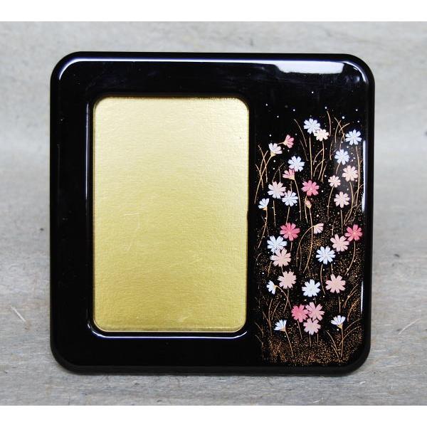 和風写真立て コスモス フォトスタンド 花柄蒔絵 粗品 記念品 名入れ可 ノベルティー対応 会津漆器 会津塗 D1a008 会津の漆器屋ヤフー店 通販 Yahoo ショッピング