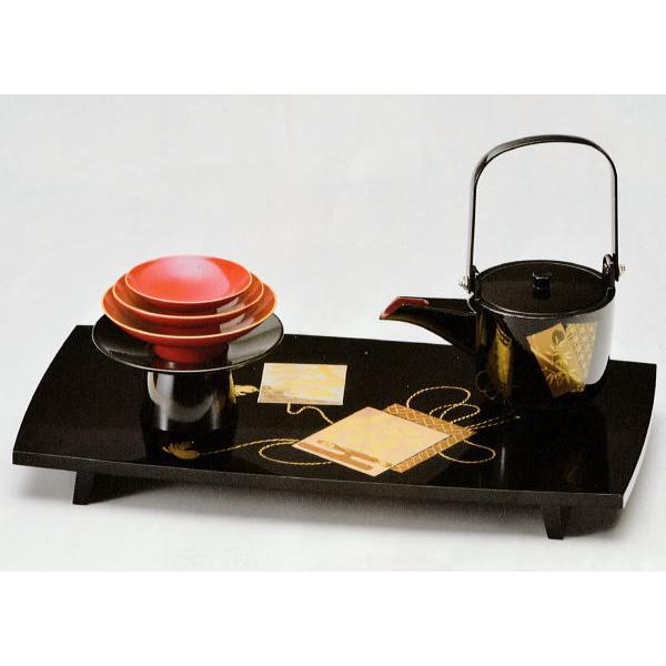 黒 胴張盆付 四ッ揃屠蘇器 結び色紙 屠蘇セット 和風蒔絵 会津漆器 会津塗 Www Nlqp Com