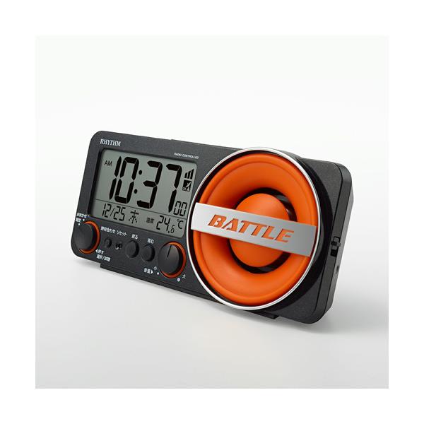 【フィットウェーブバトル230】リズム史上最大！２度寝させない超大音量！！「大音量」目覚まし時計シリーズの多機能な電波デジタルクロックです。デジタルならではの多機能搭載で、カレンダー、温度計に加え、アラーム音も30種類搭載。超大音量を実現す...