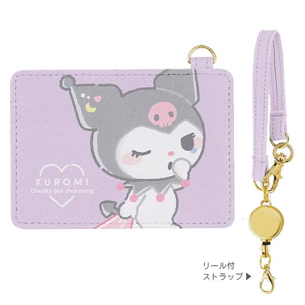 クロミ サンリオキャラクターズ SANRIO/リールストラップ付 パスケース