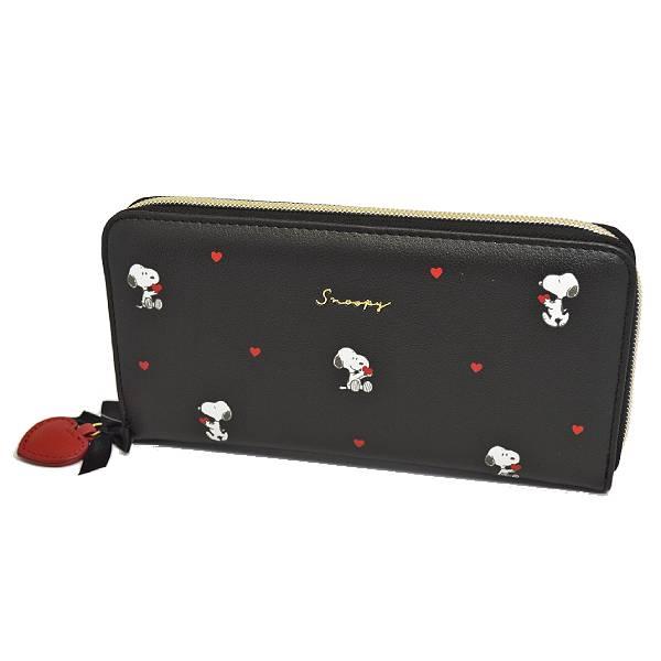 SNOOPY（スヌーピー） SNOOPY PEANUTS/ハート 長財布 チャーム ロング