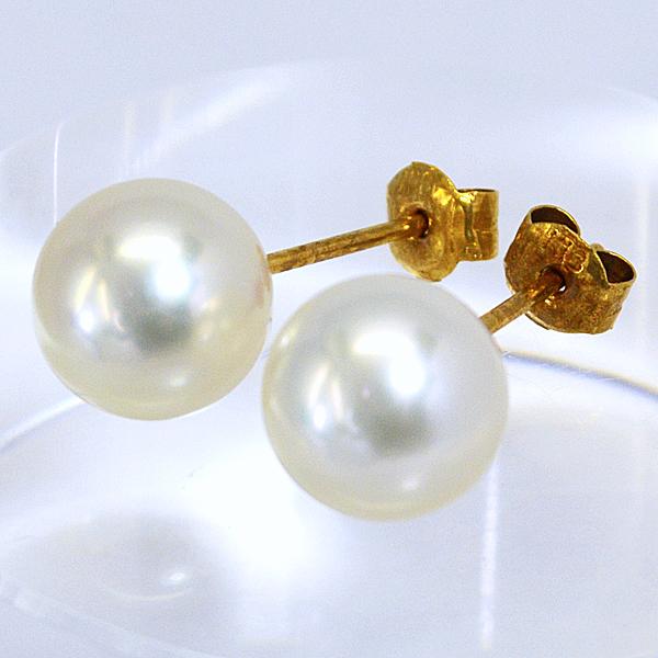 K18 18K ピアス パール 18金 フォーマル セレモニー 現品限り/K18ゴールド 18金 パール 真珠 8.5mm玉 ピアス シンプル