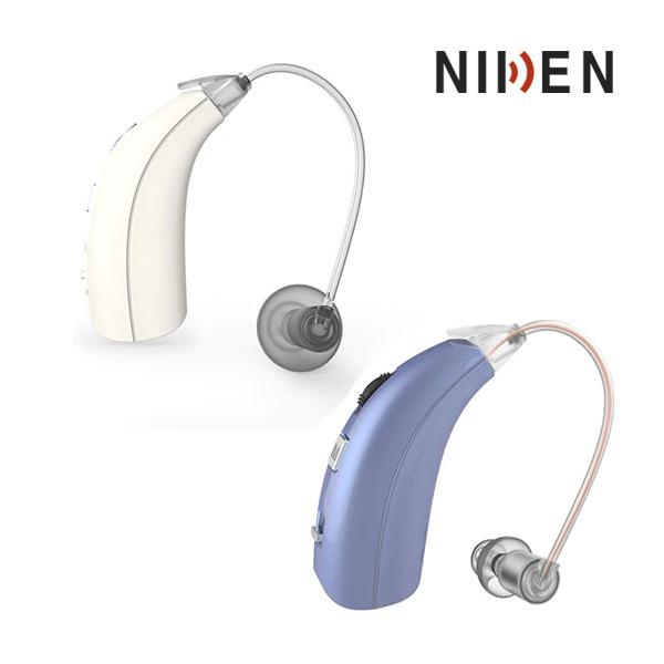 NIKEN（ニケン）【デジタル集音器　USB充電式】　左右両耳用・軽度〜中度難聴者向け　【簡単充電式】煩わしい電池交換の必要がなく、約2時間の充電で最長25時間使用可能です。充電器はUSB端子付きなのでPCから直接充電も可能です。【左右両耳...